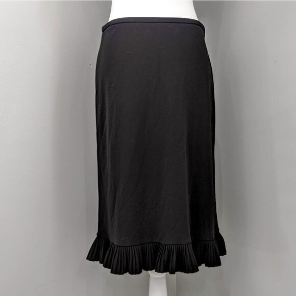 DKNY Pleated Bottom Straight Pencil Skirt Size M - Picture 1 of 11